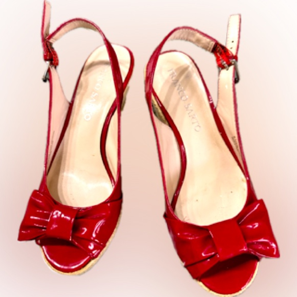 Franco Sarto Red Patent Sandals